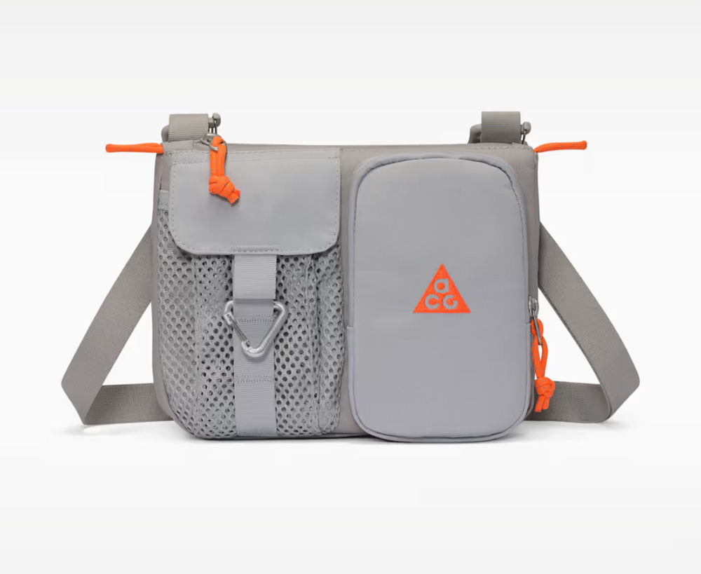 Nike ACG "DAYMAX" Crossbody Bag 3L College Grey/Safety Orange HJ8180-009 NWT NEW